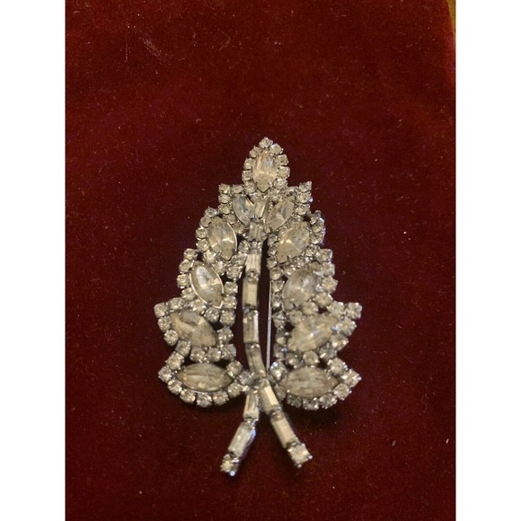 Vintage Clear Stone Sparkling WEISS BROOCH - Picture 13 of 16